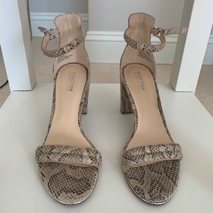 Brown Snake skin heels